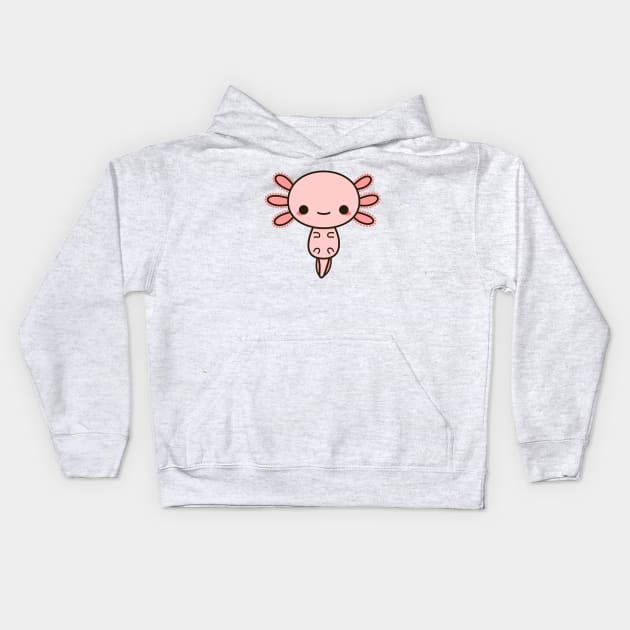 Kawaii axolotl Kids Hoodie by peppermintpopuk